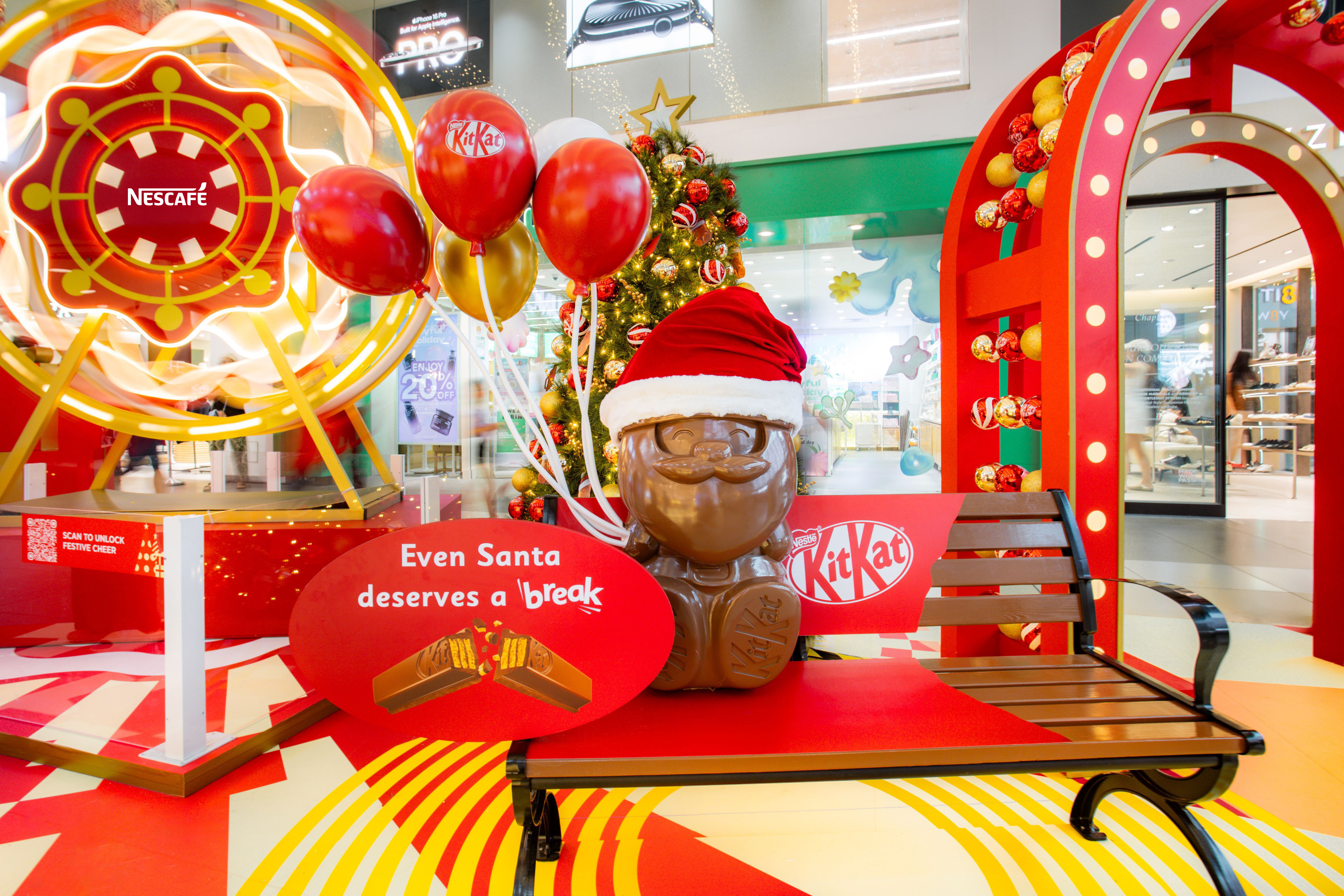 Festive decorations at Junction 8