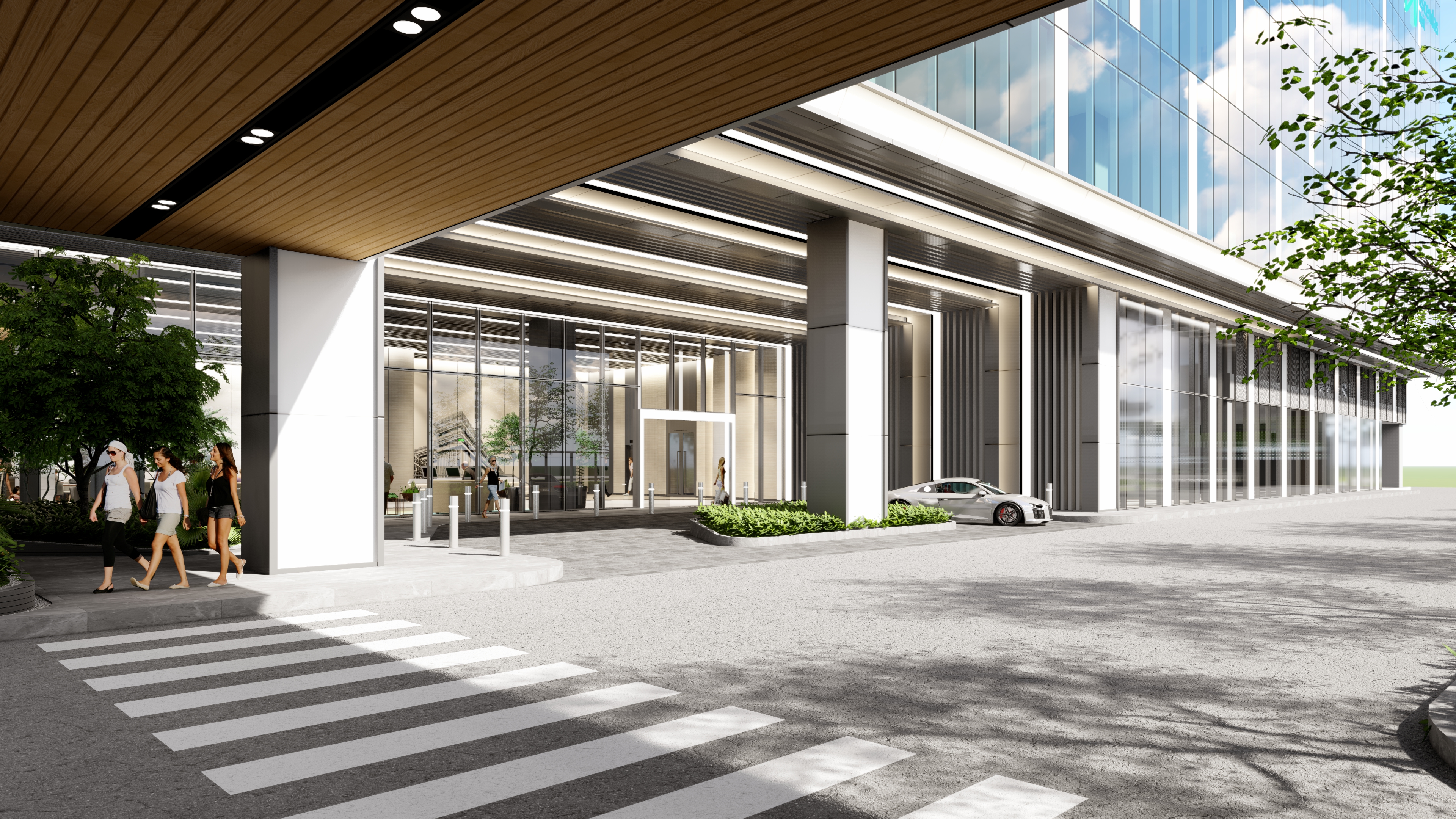 A sheltered walkway conveniently links UBIX to the Ubi MRT station