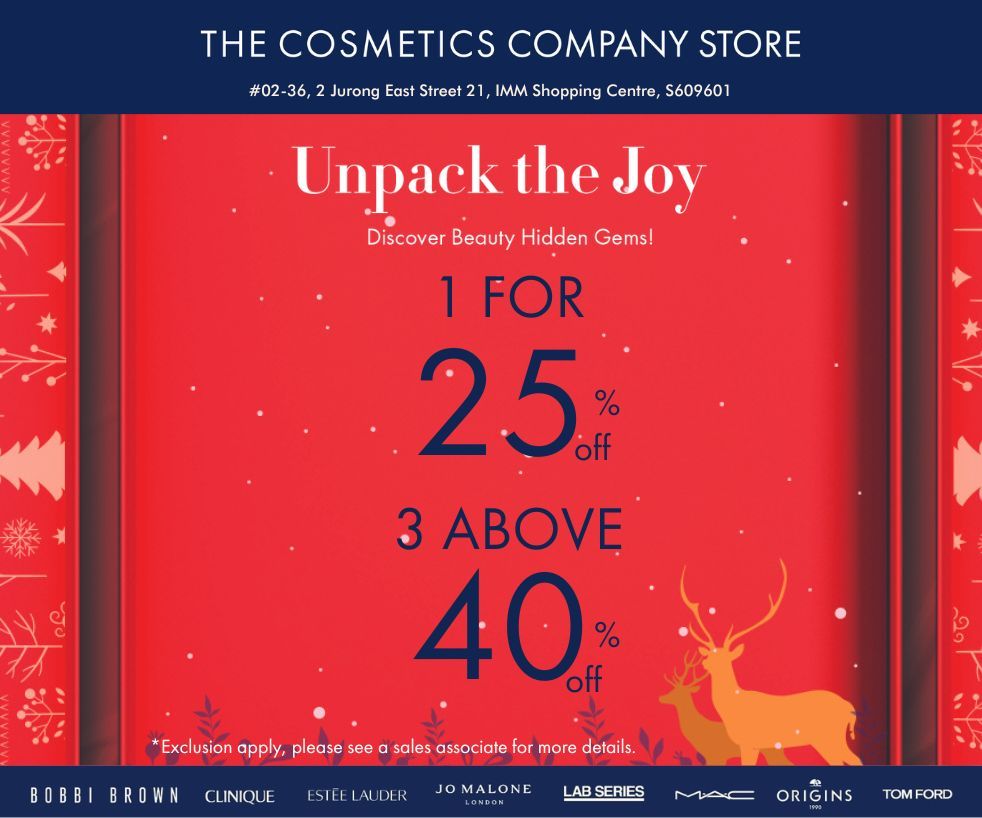 The Cosmetics Company Store - Unpack the Joy with Up to 40% Off
