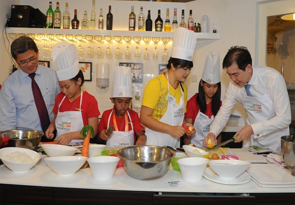 The team, Omu-ringue, won the Creative Junior Chef award