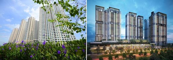 CapitaLand's earliest projects in Vietnam - (left) Mulberry Lane in Hanoi, (right) Vista Verde in Ho Chi Minh City
