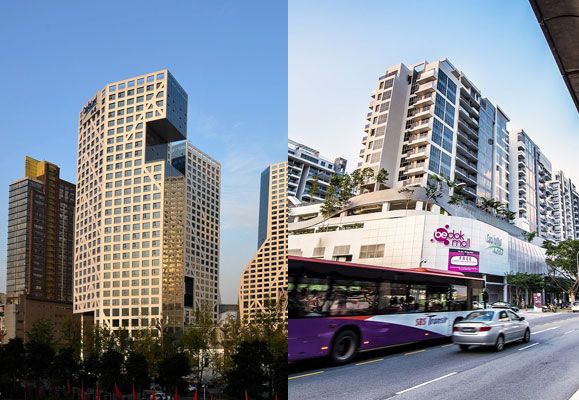 Raffles City Chengdu, China and Bedok Mall & Residences, Singapore - two of CapitaLand's award-winning integrated developments