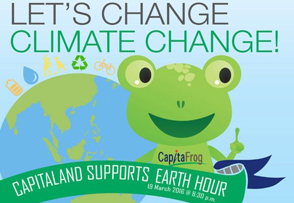 CapitaLand supported the annual Earth Hour movement by switching off non-essential lights at many of its properties around the world.
