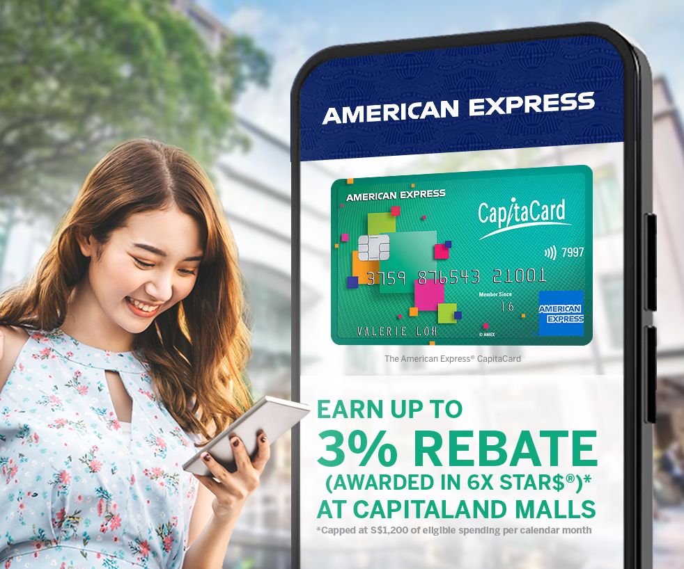 Earn 6X STAR$® when you shop at CapitaLand Malls with American Express CapitaCard
