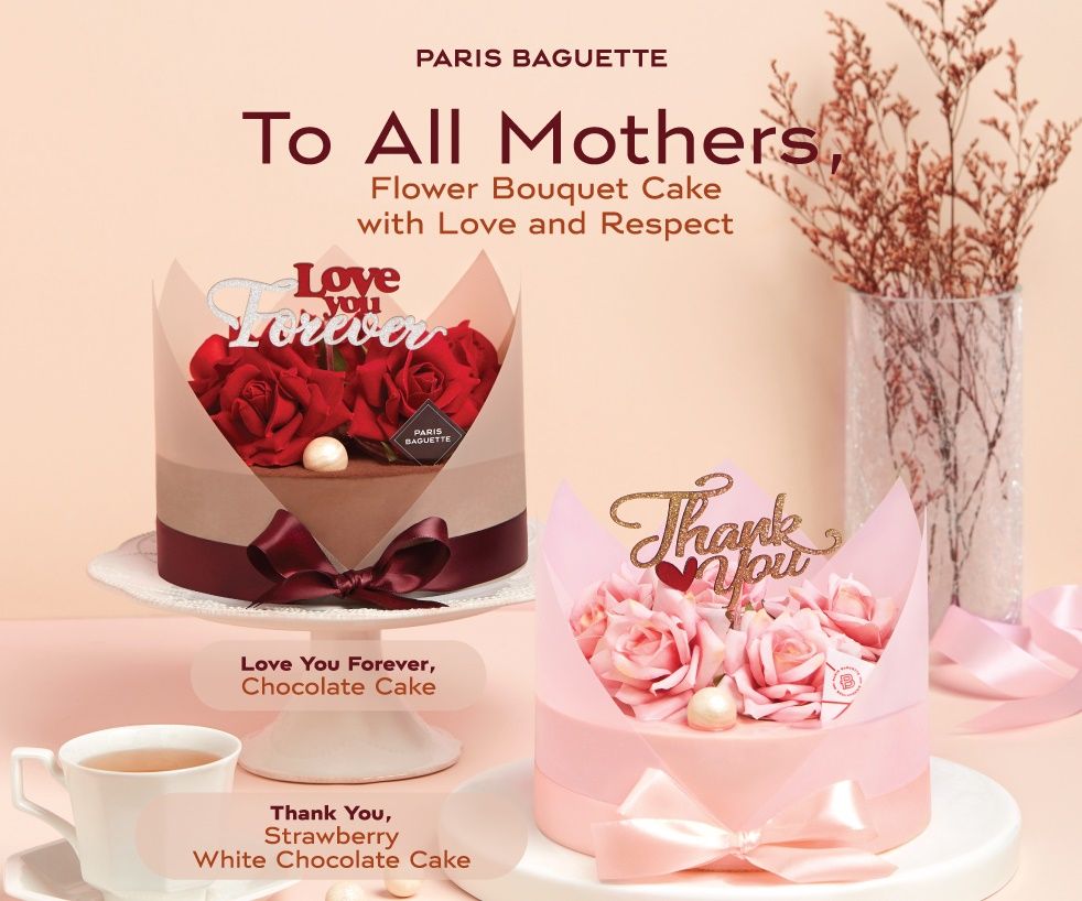 Paris Baguette Flower Bouquet Cakes