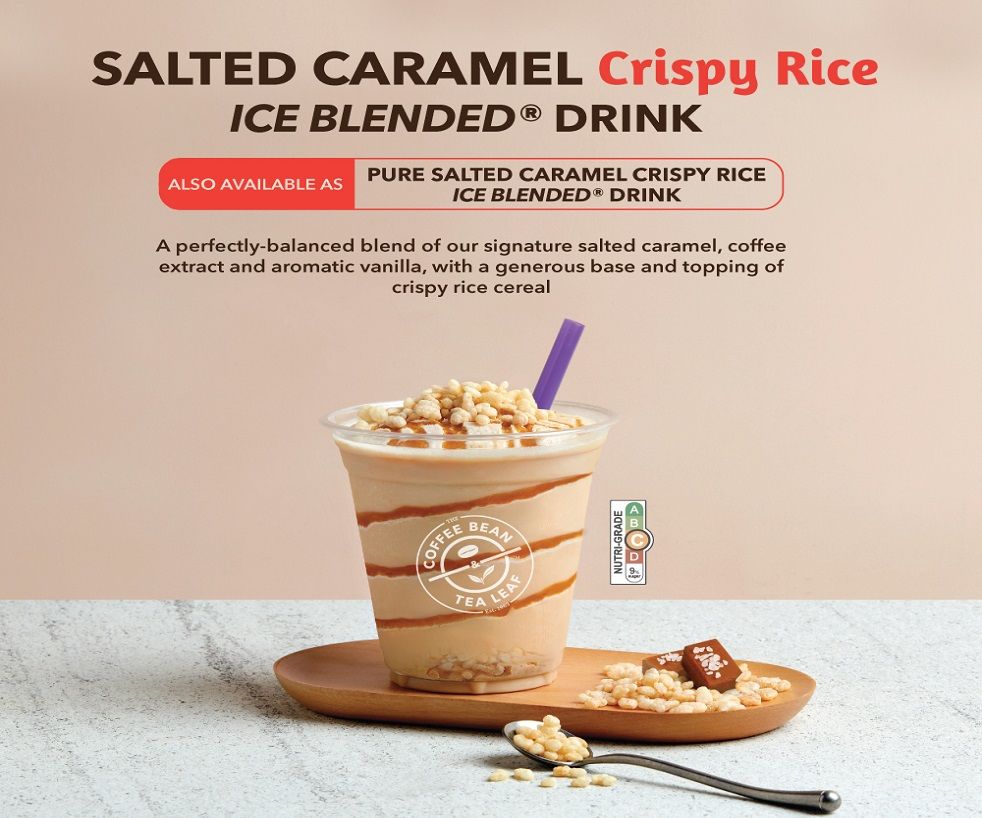 The Coffee Bean & Tea Leaf: Salted Caramel Crispy Rice Ice Blended®️ drink