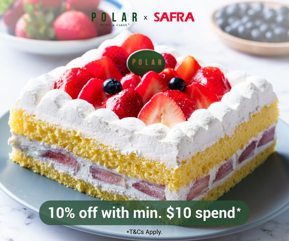 SAFRA Members enjoy 10% off with min. spend $10 at POLAR!