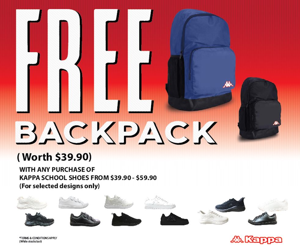 Kappa Outlet - FREE Backpack worth $39.90