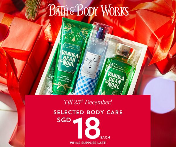 Christmas promotion at Bath & Body Works by BuyBye Valiram Fashion