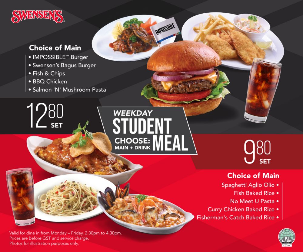 Swensen’s Weekday Student Meal