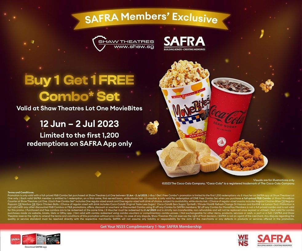 EXCLUSIVE! Buy 1 Get 1 Free Combo for SAFRA members!