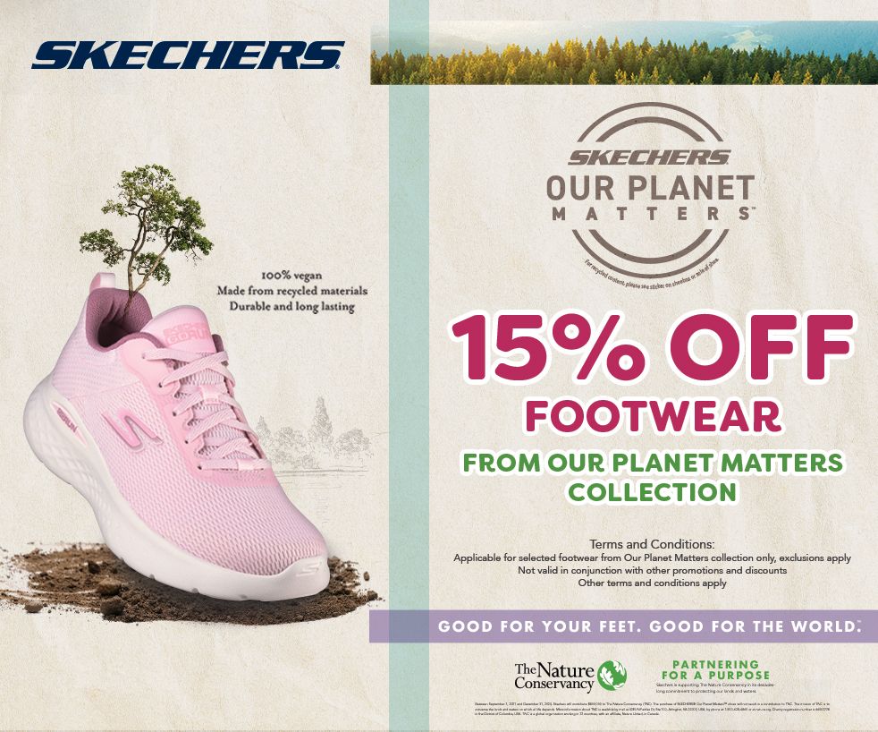 15% off selected "Our Planet Matters" footwear