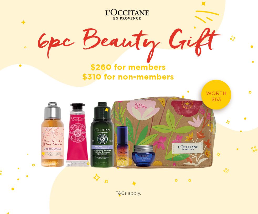 L'OCCITANE: 6 pc Beauty Gift with min. spend