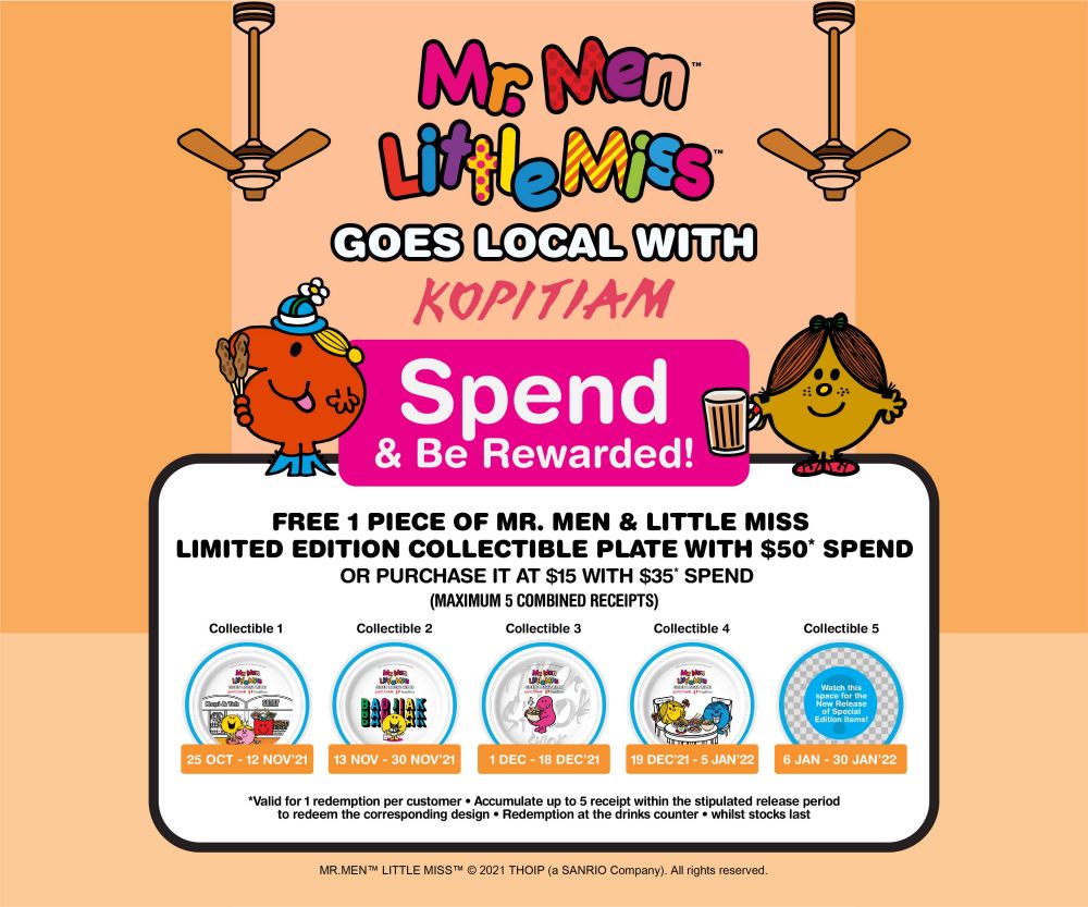 [Spend & Be Rewarded] Mr.Men & Little Miss Goes Local with Kopitiam