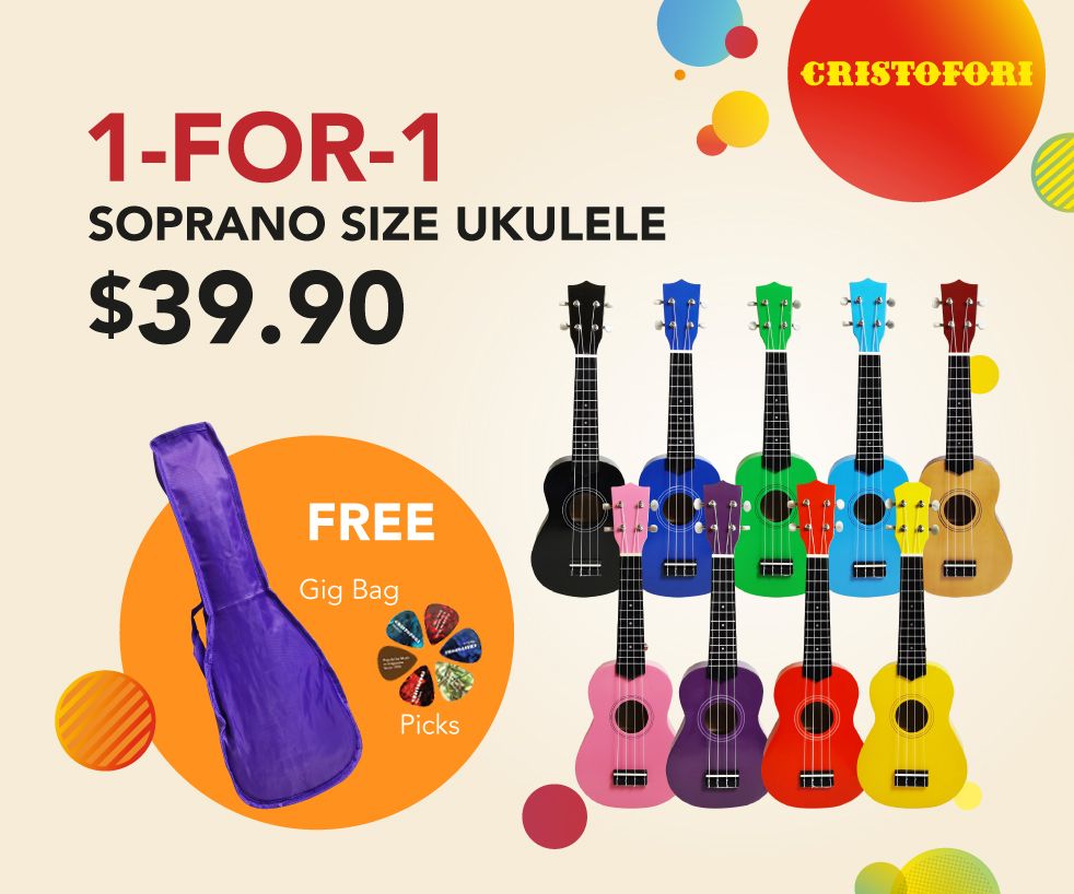 1 for 1 Free Matching color carry bag + Guitar pick