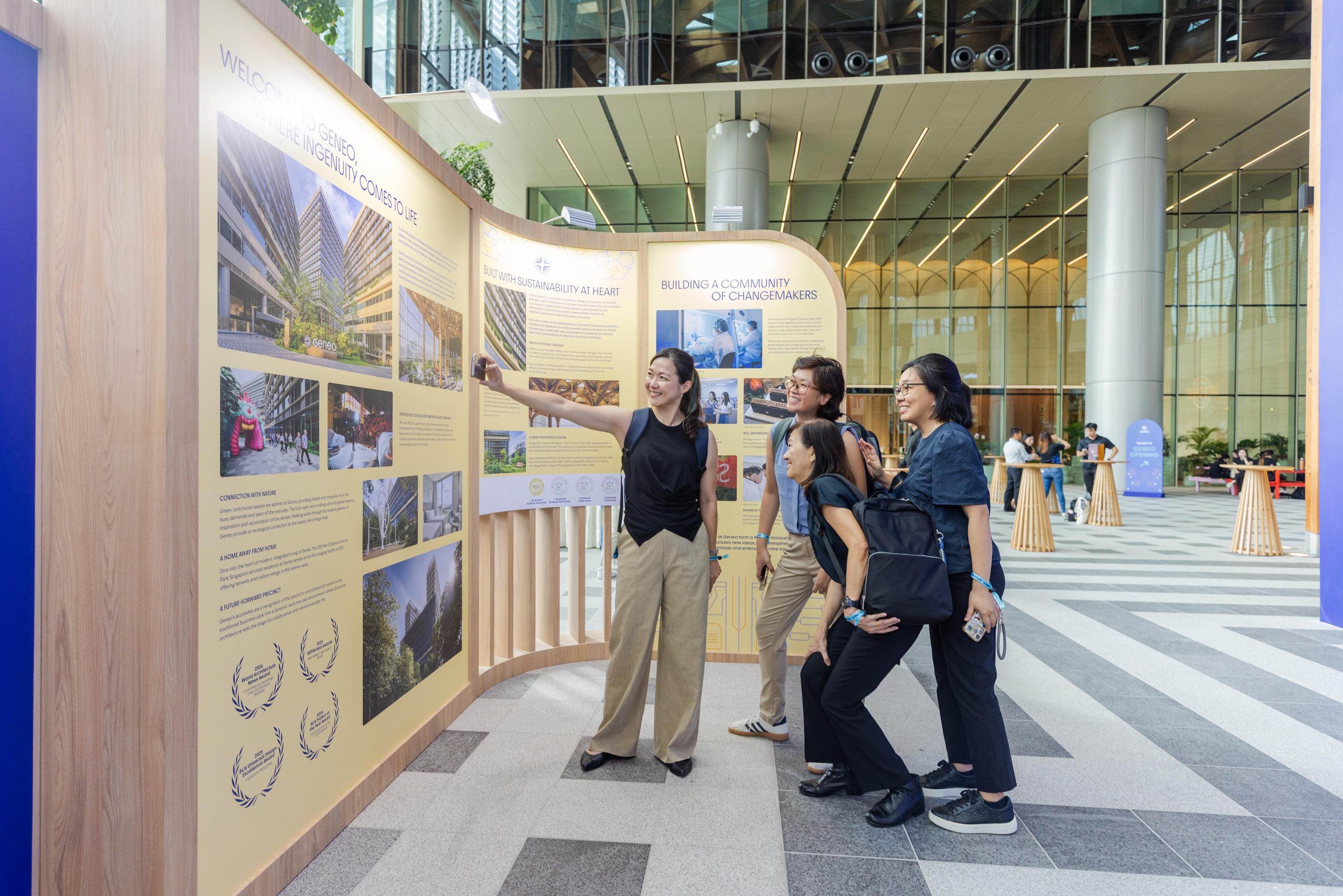 Guests at the official opening of Geneo