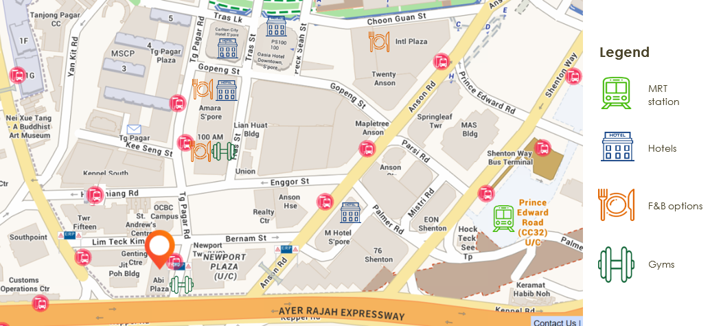 Map of ABI Plaza