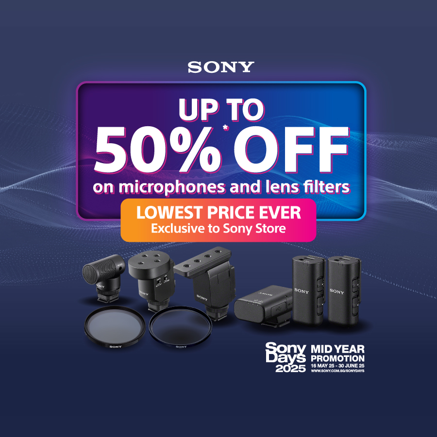 Sony - Enjoy Up to 50% OFF Sony microphones and 40% OFF lens protectors |  SONY | Electronics | CapitaLand Malls