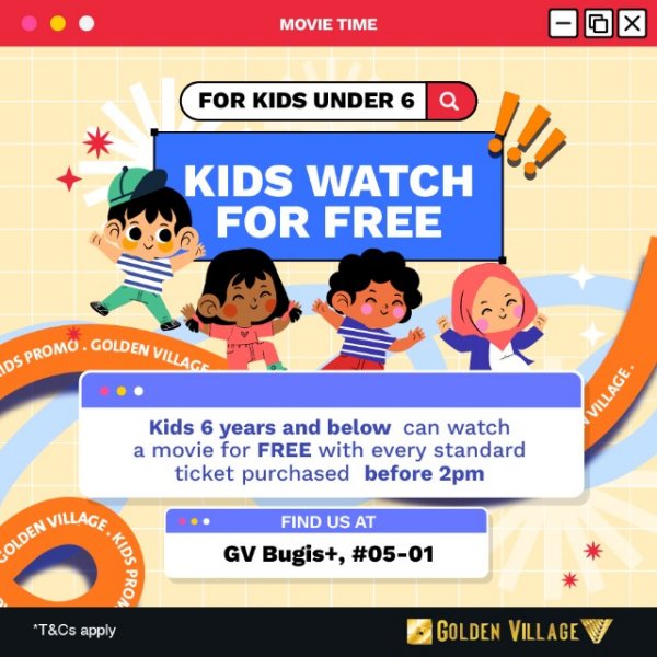 Kids Watch For Free | Golden Village | Entertainment | CapitaLand Malls