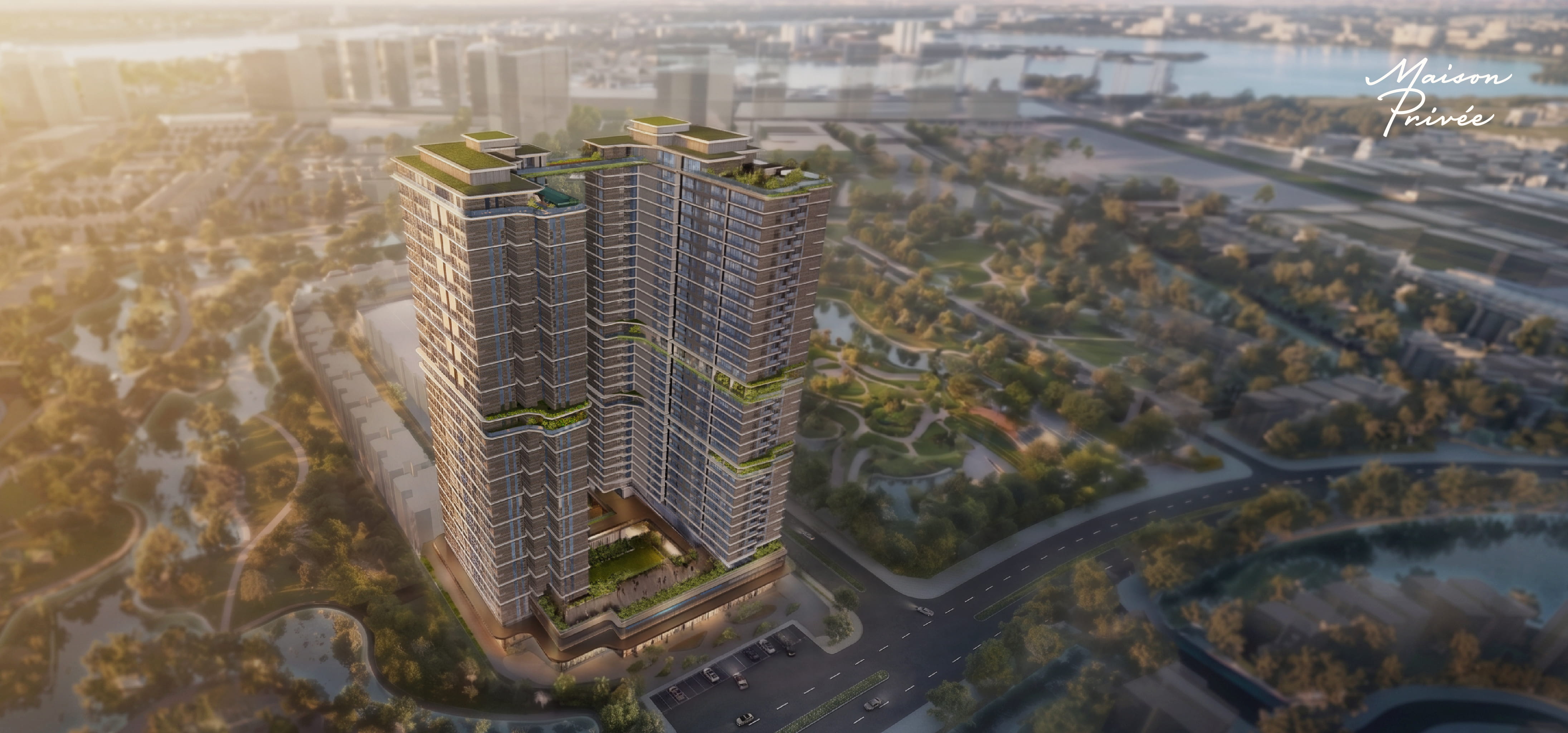 Phối cảnh Maison Privée, dự án nhà ở hạng sang mới nhất của CapitaLand Development tại khu đô thị Ciputra